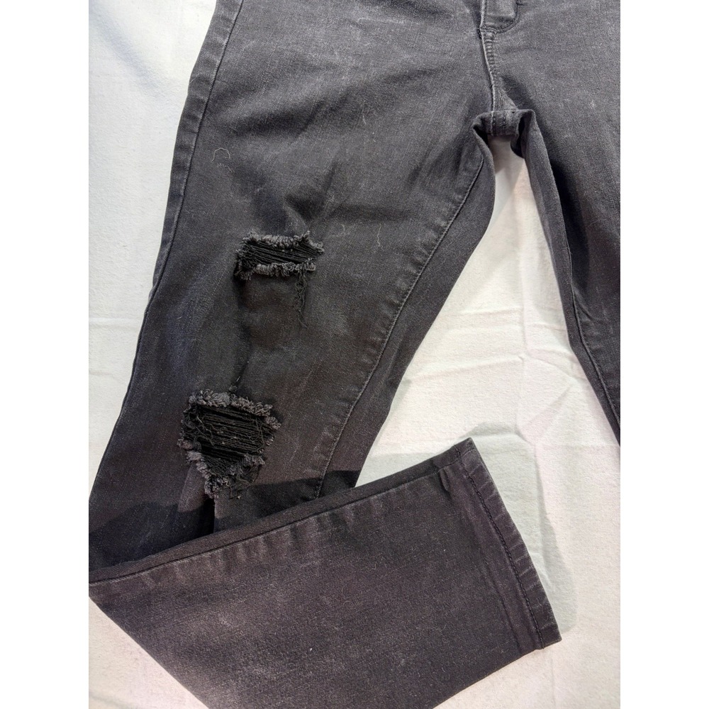 SOFIA Jeans by Sofia Vergara Women's Black Distressed Denim Jeans Size 8